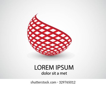 Logo design. Round shape. Vector illustration. 