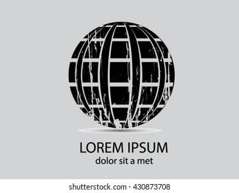 Logo design. Round shape. Vector illustration. 