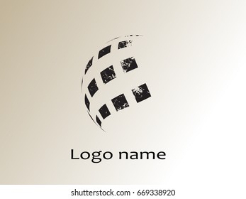 Logo design. Round shape. Vector illustration.   
