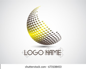 Logo design. Round shape. Vector illustration.