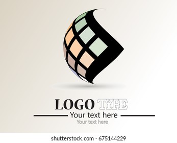 Logo design. Round shape. Vector illustration.