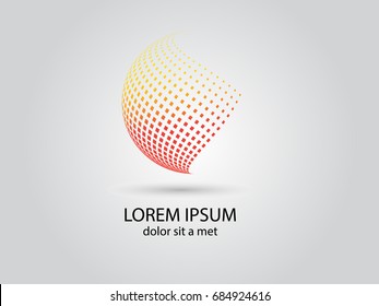 Logo design. Round shape. Vector illustration.