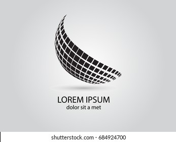 Logo design. Round shape. Vector illustration.