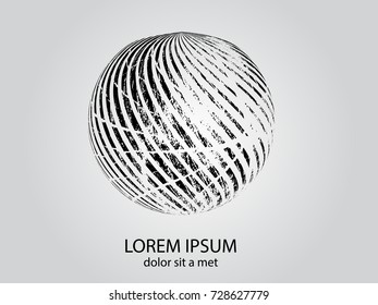 Logo design. Round shape. Vector illustration.