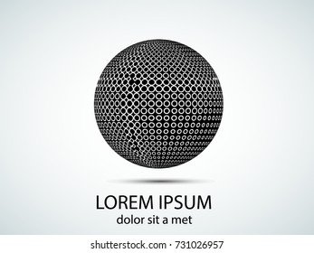 Logo design. Round shape. Vector illustration.