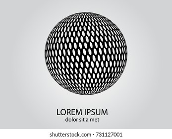 Logo design. Round shape. Vector illustration.  
