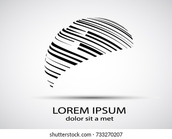 Logo design. Round shape. Vector illustration.