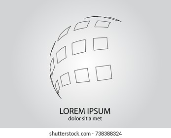 Logo design. Round shape. Vector illustration.   
