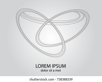 Logo design. Round shape. Vector illustration.   
