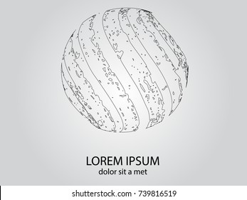 Logo design. Round shape. Vector illustration.
