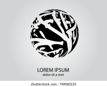 Logo design. Round shape. Vector illustration.

