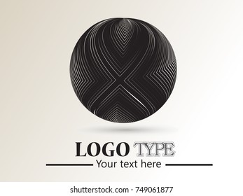 Logo design. Round shape. Vector illustration.