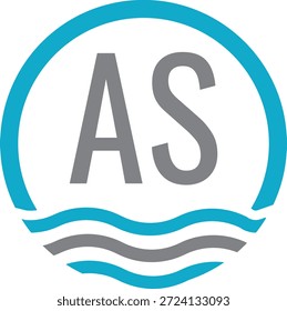 Diseño de logo AS. Diseño de logo SA. Diseño del logo de Storm. Vector de icono de círculo