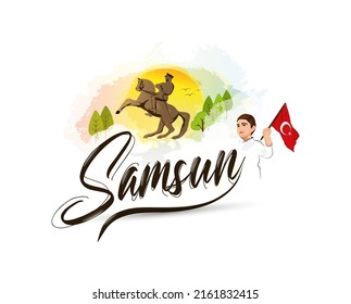 Logo design with "samsun" text