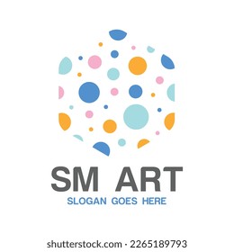 Logo design with school and art theme