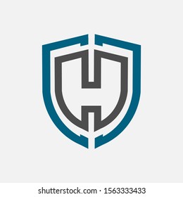 Logo design security protection initial letter H