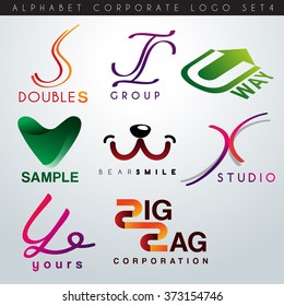 Logo Design Set 4 : Corporate Identity Logo : S-Z : Vector Illustration