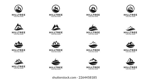 logo design set summit icon vector inspiration