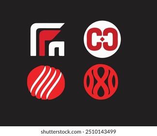 Conjuntos del diseño del logotipo en diverso estilo y editable