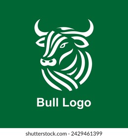 The logo design is in the shape of a bull's head in an elegant style