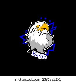 The logo design is in the shape of an eagle's head, very suitable for sports and esports icons.