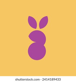 logo design with a shape like a rabbit