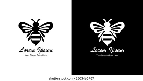 logo design in the shape of a queen bee