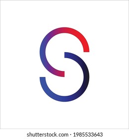 logo design with a shape resembling the letter S