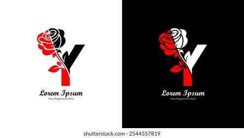 The logo design is in the shape of a rose combined with the letter Y
