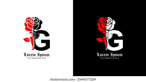 The logo design is in the shape of a rose combined with the letter G