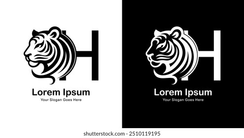 Logo design in the shape of a Y combined with a tiger's head
