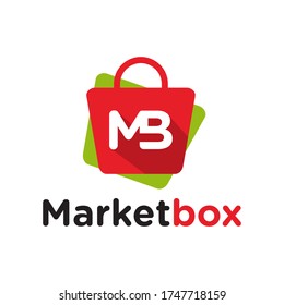 logo design shop bag letter MB