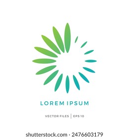 símbolo de diseño de logotipo símbolo de hoja giratoria regeneración móvil