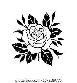 logo design silhouette flowers design
