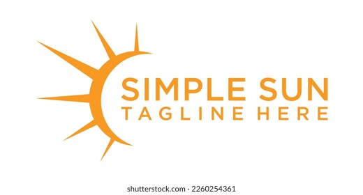 logo design simple creative sun vector illustration