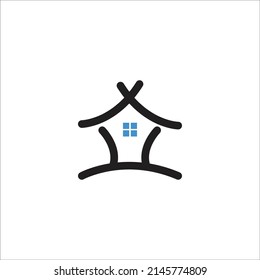 The logo design is simple home in line
