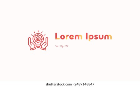 Logo design simple typography jagged lights design technology
