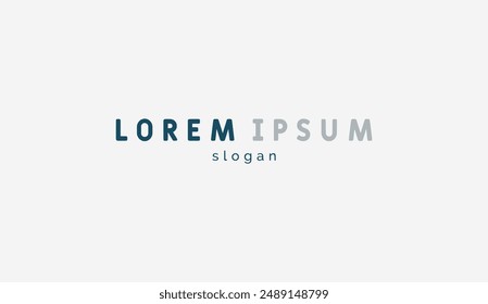 Logo design simple typography technology