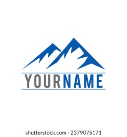 Logo Design Simple Vector Mountain Template