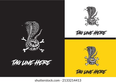logo design of snake vector black and white