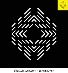 Logo-Design der Spinne und das Web in Gestalt Linie Art Stil. Vektorlogo in EPS 8.