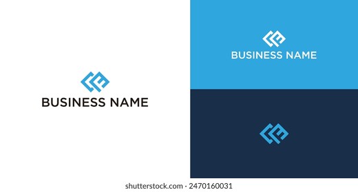 diseño de logotipo cuadrado y letra m f