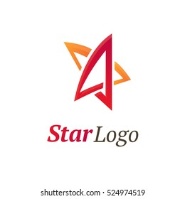 Logo design star vector template