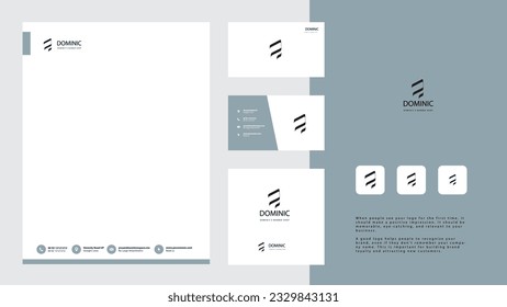 Logo design with stationery design templatess