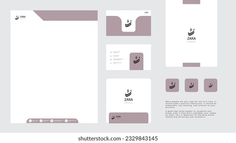 Logo design with stationery design templatess