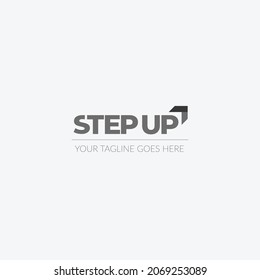 Logo Design For Step Up, Modern, Elegant And Minimalistic Logo Can Be Used As Investor Or Accelerator Logo.