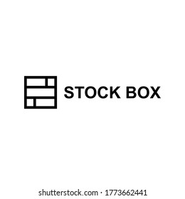 logo design stock box logistic and transport