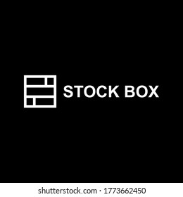 logo design stock box logistic and transport