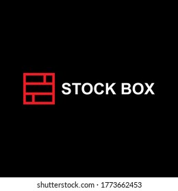 logo design stock box logistic and transport