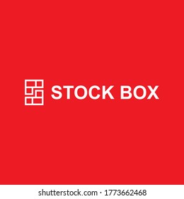 logo design stock box logistic and transport